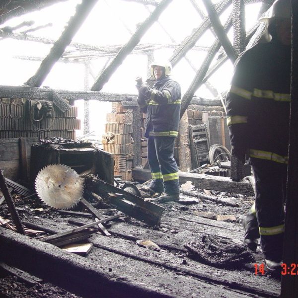 Požár stodoly 14. 5. 2005