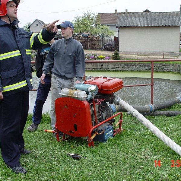 Požár stodoly 14. 5. 2005